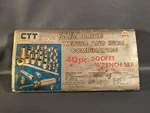 Vintage Ctt Tools 40 Pc. 1/4" & 3/8" Drive Metric Socket Wrench Set. Fixed Price $44.99.