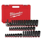 3/8 In. 43 Piece Milwaukee 6 Point Impact Socket Ratchet Drive And Metric Set. Fixed Price $134.37.