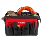 New Husky 18 Wide Mouth Zippered Water Resistant Tool Bag / 14 Pocket. Fixed Price $32.00.