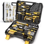 Cresolvia 199 Piece Tool Kit For 17.9X13.8X3.4IN, Black And Yellow. Fixed Price $102.31.