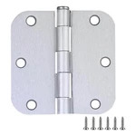 Bowery Hill Stainless Steel Door HINGE-3 1/2 In. 5/8 RADIUS-NICKEL-6 Pack. Fixed Price $38.20.
