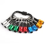 Katerk 10PC Portable Bit Holder Keychain, 1/4IN Hex One Size, Black Carabiner. Fixed Price $20.25.