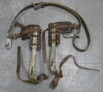 Vtg Bell System Lineman Pole Tree Climbing Spikes Leather Pads Plus Belt Klein. Fixed Price $149.99.