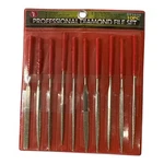 10PC Professional Diamond File Set 180GRIT With Red Dip Handle DT1610. Fixed Price $13.99.