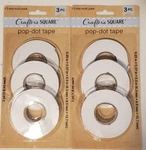 Set Of 2 Square 3 Piece Pop-dot Tape Great For And Crafting. Fixed Price $12.99.