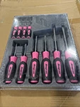 Rare Snap-on Set Of 10 SGDX60204CPM Screwdriver And Mini Pick Tool Pink. Fixed Price $355.00.