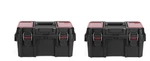 Hyper Tough 16" Tool Box Heavy Resin Storage Organizer Lockable Case Pack Of 2. Fixed Price $21.99.