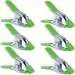 6" Green Heavy Duty Metal Spring Clamp, W/ Pvc Tips & Handles By Contractorsx. Fixed Price $9.99.
