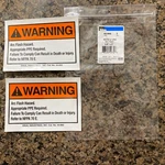 2X Ideal 44-892 Arc Flash Warning Labels, 3.5". Fixed Price $8.98.