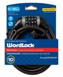 Wordlock 5FT Bike Cable Resettable Combination Anti Theft CL-411-BK. Fixed Price $13.99.