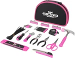 89 Piece Pink Tool Kit, Ladies Hand Set With Easy Carrying Round Pouch Hous. Fixed Price $29.99.