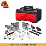 Craftsman 242-PIECE Standard Sae Metric Polished Chrome Mechanics Tool Set. Fixed Price $113.90.