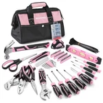 Pink Tool Set 277PC Hand Plier Wrench Hammer Screwdriver W/13" Bag. Fixed Price $60.99.