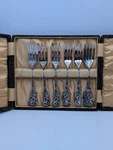 Post Silver Plated Fork Set-cutlery Hildesheim Rose Antiko 10 Pieces. Fixed Price $70.00.