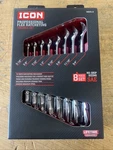 Icon (WRFS-8) Professional Flex Ratcheting Wrench Set 8-PIECE (56428)..FREE S&h!. Fixed Price $85.00.