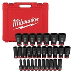 Milwaukee 49-66-7015 29 Pc Shockwave Impact Duty 1/2" Drive Point Socket Set. Fixed Price $188.75.