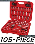 105 Piece - Craftsman Sae/metric Polished Chrome Mechanics Tool Set + Hard Case. Fixed Price $134.62.
