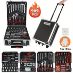 909 Pcs Tool Set Mechanics Kit Wrenches Socket Repair Case W/wheels. Fixed Price $98.00.