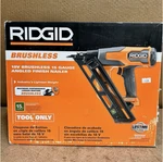 Ridgid R09899B 18V Brushless 15-GAUGE Angled Finish Nailer (new Box). Fixed Price $225.00.