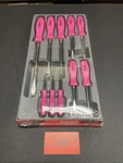 Snap-on Tools New Pink 10PC Screwdriver & Magnet Pocket Prybar Set SDDDPBX100EP. Fixed Price $380.00.