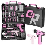 Grenpro 188PC Pink Cordless Drill Tool Kit Home Repair Storage Box. Fixed Price $89.99.