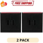 2PACK Hyper Tough Mini Tool Cabinet 11.6IN Steel Storage Black. Fixed Price $57.99.