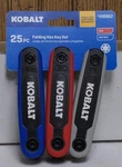 Kobalt 498862 Folding 25 Piece Sae - Metric Hex Key Tool Set Torx Model. Fixed Price $24.99.