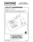 Craftsman 152.211700 Utility Sharpener Owners Instruction Manual. Fixed Price $20.24.