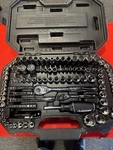 Husky 119-PC Mechanics Tool Set 1/4" + 3/8" Drive 1004 712 430 Open BOX#14647339. Fixed Price $75.00.
