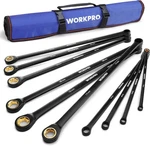 Workpro Extra Long Ratchet Wrench Set, 10-PIECE Double-ended Socket. Fixed Price $40.00.