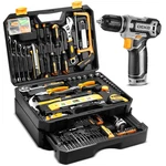 Kit Drill Set Dekopro Home Mechanic Toolbox With 12V Power Yellow. Fixed Price $132.67.