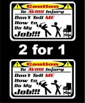 2 Don't Tell How My Job Decals Matco Tool Box Cart Mechanic Socket. Fixed Price $6.00.