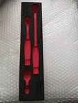 Snap-on FM103RT03BR Red Foam Organizer Tray 3PC 1/4" Drive Ratchet Set Used. Fixed Price $105.00.