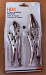 Set Of 2 Hdx Locking Pliers Curved Jaw Long Nose 6.5". Fixed Price $16.99.