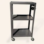 Grey Wilson Company Steel Utility Cart - 3 Shelves, Wheels W/ Breaks *sturdy*. Fixed Price $150.00.