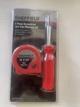 Sheffield 2-PIECE Screwdriver And Tape Measure Set 60013. Fixed Price $13.99.
