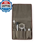 Picnic Time 10-PIECE Tool Roll Up Kit, Travel Bartender Set & Bag. Fixed Price $61.24.