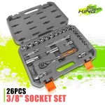 Dna Motoring 26PCS 3/8" Spark Plug Ratchet Drvie Socket Tool Set W/ Storage Case. Fixed Price $28.19.
