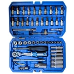 Slrongpowlr 53 Pieces Metric Motorcycle Tool Kit Small Socket Set 1/4 Black. Fixed Price $73.99.