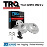 Trq Rear Posi Metallic Brake Pad & Performance Drilled Slotted Rotor Kit. Fixed Price $139.95.