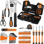 58-PIECE Tool Kit Basic Home Repair Set, General Household Hand Orange. Fixed Price $31.99.