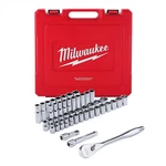 Milwaukee Tool 47PC 1/2" Drive Metric & Sae Ratchet And Socket Set With Four Fl. Fixed Price $245.78.