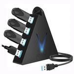 4-PORT Usb 3.0 Hub Tower With 2 Ft Cable For Laptop, Pc, PS4, PS5, Xbox. Fixed Price $24.89.