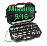 Husky 1/2 In. Drive Mechanics Tool Set (52-PIECE) (missing 9/16). Fixed Price $66.95.