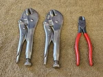 Urrea Adjustable Locking Pliers Diagonal Cutter Cuts Wire Snips 207G 293R 10". Fixed Price $27.79.