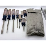 Craftsman Screwdriver Set 8 Piece Blue Clear Acetate Handle Good Vintage Tools. Fixed Price $25.00.