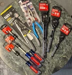 Craftsman, Klein Tools, Channellock Mixed Set Ratchet Screwdriver Pliers. Fixed Price $119.99.