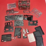 Lot Of 13-11 Function Wallet Multitool,multipurpose Pocket Survival Tool.knife. Fixed Price $35.00.