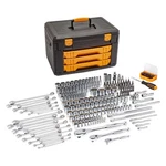 Gearwrench 243 Piece 12 Point Mechanics Tool Set W/3 Drawer Storage Box 80972. Fixed Price $341.85.