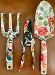 New Mackenzie-childs Morning Glory Gardening Tools 3PC Set. Fixed Price $44.99.